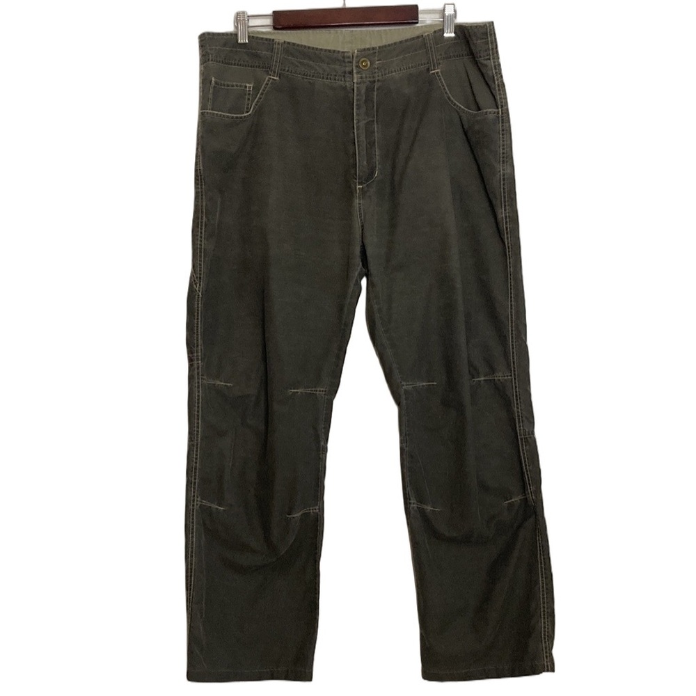 Kuhl Pants Mens 38 x 29 Brown Gray Straight Leg KuhlDry Workwear Lightweight